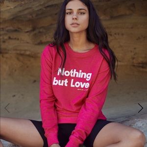 NWT Spiritual Gangster Nothing But Love Savasana Sweater Pink